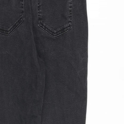 Denim & Co. Womens Grey Cotton Skinny Jeans Size 16 L26 in Regular Zip