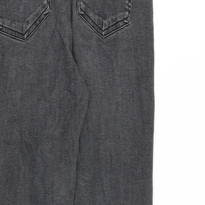 Topshop Womens Grey Cotton Skinny Jeans Size 34 in L32 in Regular Zip