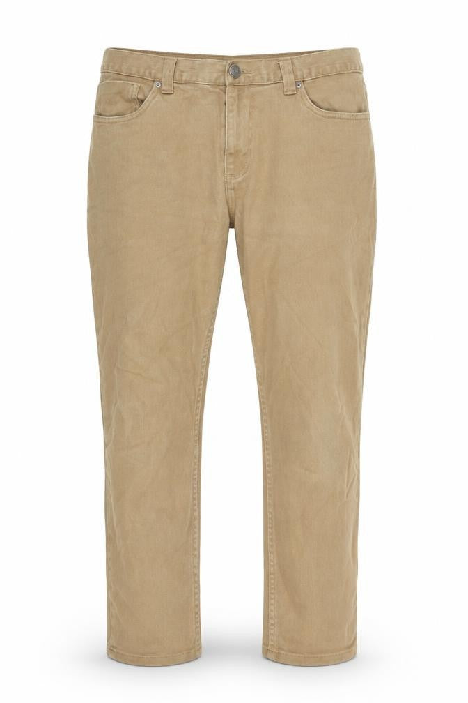 Mens UK Size 34 in Denim & Co. Slim Fit Straight Brown Jeans