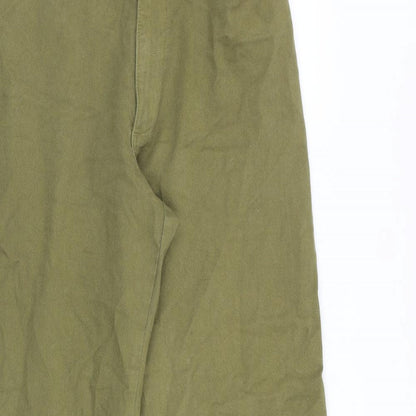 Gap Womens Green Cotton Wide-Leg Jeans Size 6 L27 in Regular Zip