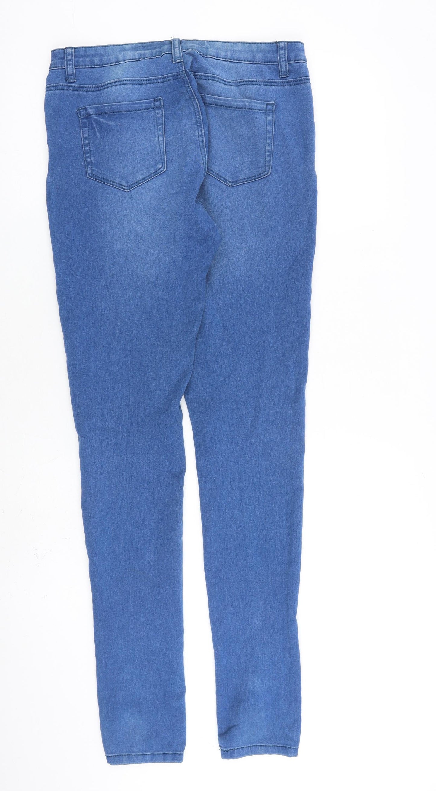 Denim & Co. Womens Blue Cotton Skinny Jeans Size 12 L34 in Regular Zip