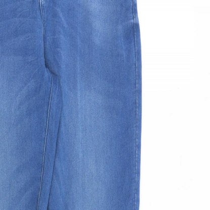 Denim & Co. Womens Blue Cotton Skinny Jeans Size 12 L34 in Regular Zip
