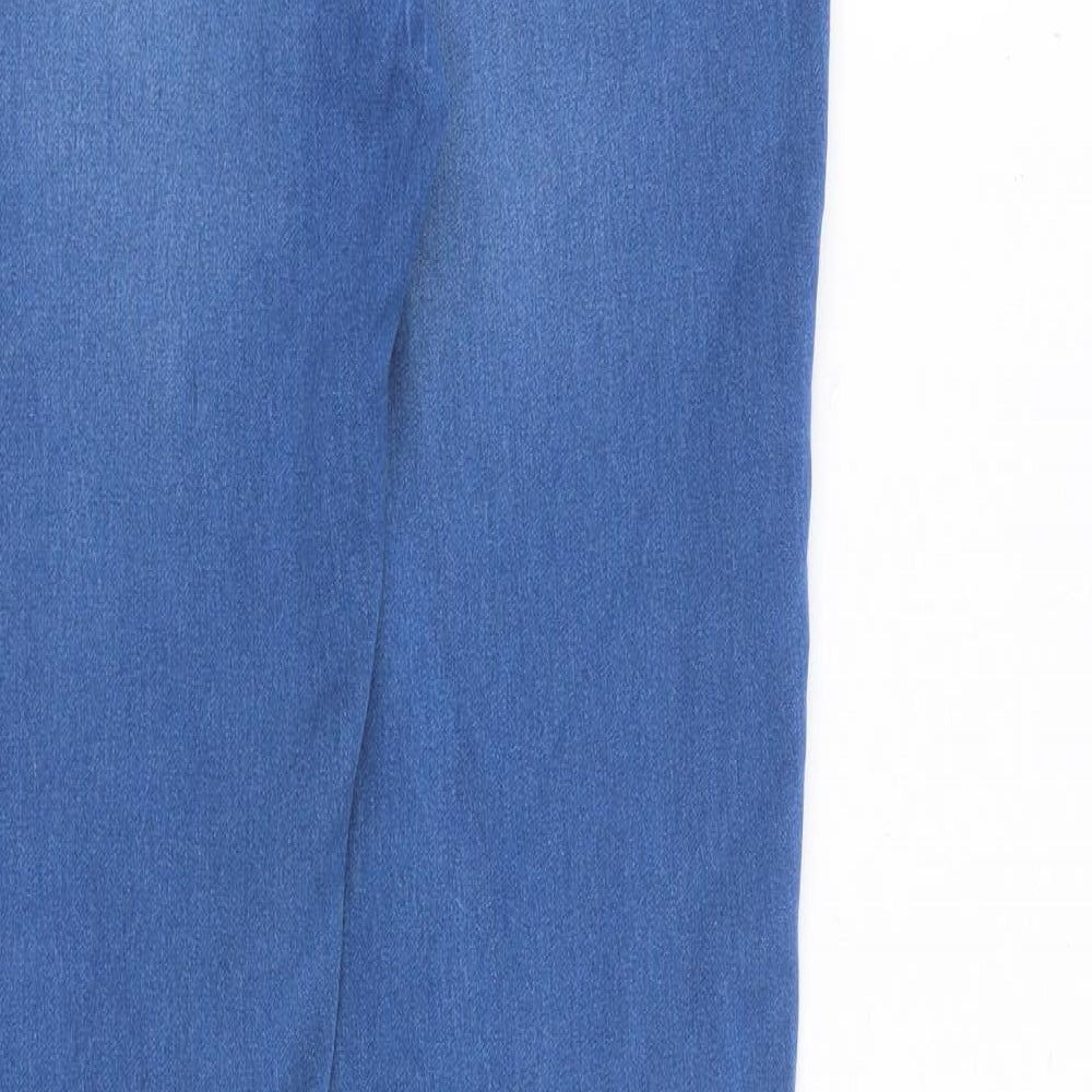 Denim & Co. Womens Blue Cotton Skinny Jeans Size 12 L34 in Regular Zip