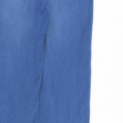 Denim & Co. Womens Blue Cotton Skinny Jeans Size 12 L34 in Regular Zip