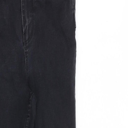New Look Womens Black Cotton Skinny Jeans Size 8 L26 in Slim Zip