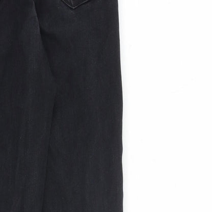 New Look Womens Black Cotton Skinny Jeans Size 8 L26 in Slim Zip