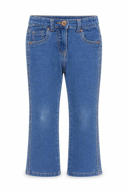 TU Girls Blue Cotton Straight Jeans Size 4 Years Regular Zip