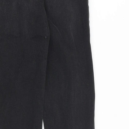 Denim & Co. Womens Black Cotton Skinny Jeans Size 8 L28 in Regular Zip