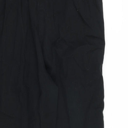 Bonmarché Womens Black Cotton Capri Trousers Size 12 L20 in Regular Zip