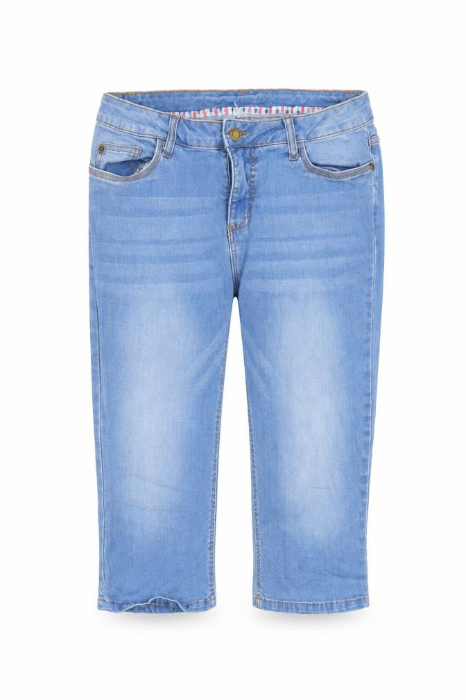 Womens UK Size 32 in John Baner Regular Fit Cropped Blue Jeans