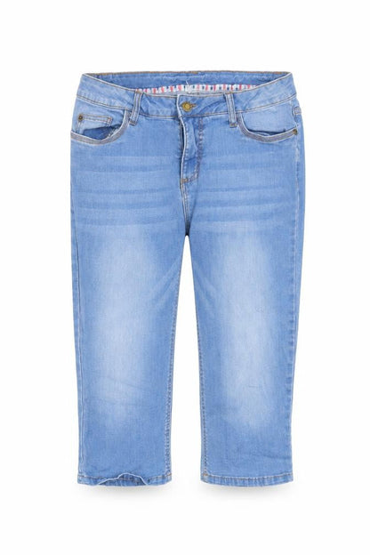 Womens UK Size 32 in John Baner Regular Fit Cropped Blue Jeans