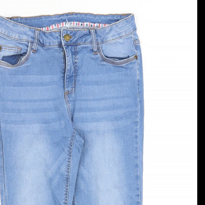 Womens UK Size 32 in John Baner Regular Fit Cropped Blue Jeans