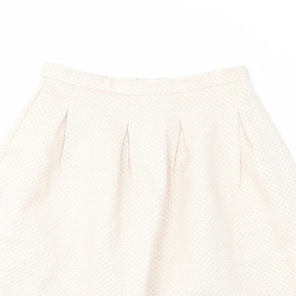 H&M Womens Beige Polyester Tulip Skirt Size 10 Zip
