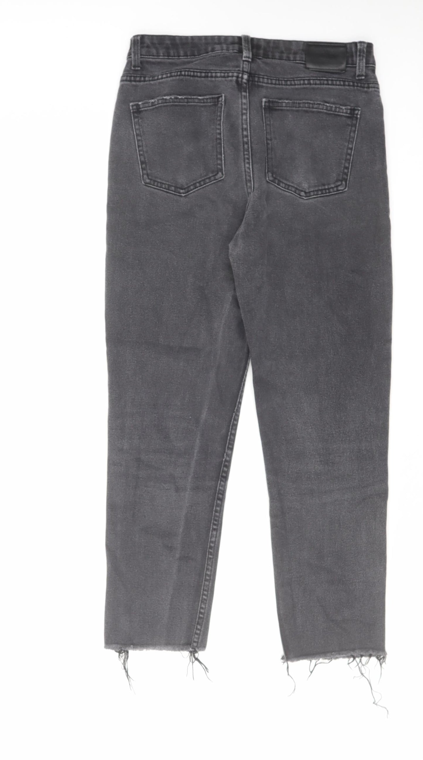 Only Womens Grey Cotton Tapered Jeans Size 30 in L32 in Regular Zip - Raw Hem