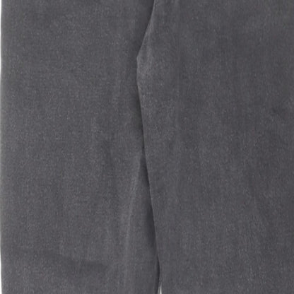 Only Womens Grey Cotton Tapered Jeans Size 30 in L32 in Regular Zip - Raw Hem