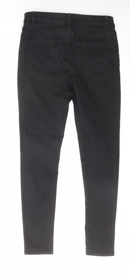 George Womens Black Cotton Skinny Jeans Size 10 L28 in Regular Zip