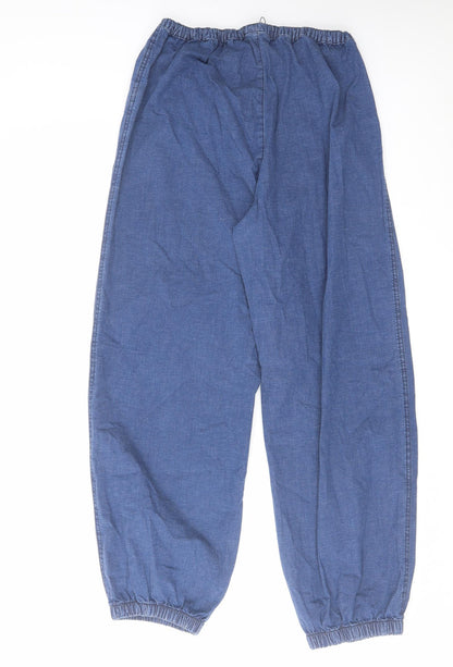 Denim & Co. Womens Blue Cotton Tapered Jeans Size XS L27 in Regular Drawstring