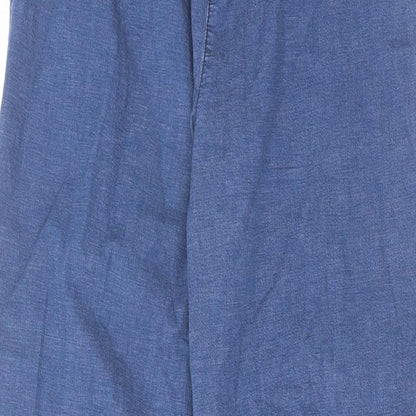 Denim & Co. Womens Blue Cotton Tapered Jeans Size XS L27 in Regular Drawstring