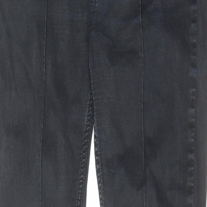 Pied A Terre Womens Black Cotton Skinny Jeans Size 10 L29 in Regular Zip