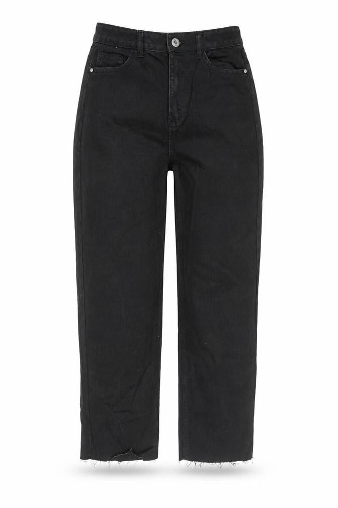 Womens UK Size 10 Boohoo Regular Fit Straight Black Jeans