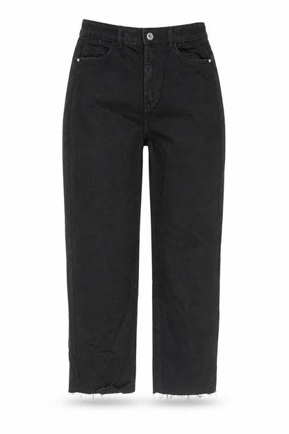 Womens UK Size 10 Boohoo Regular Fit Straight Black Jeans