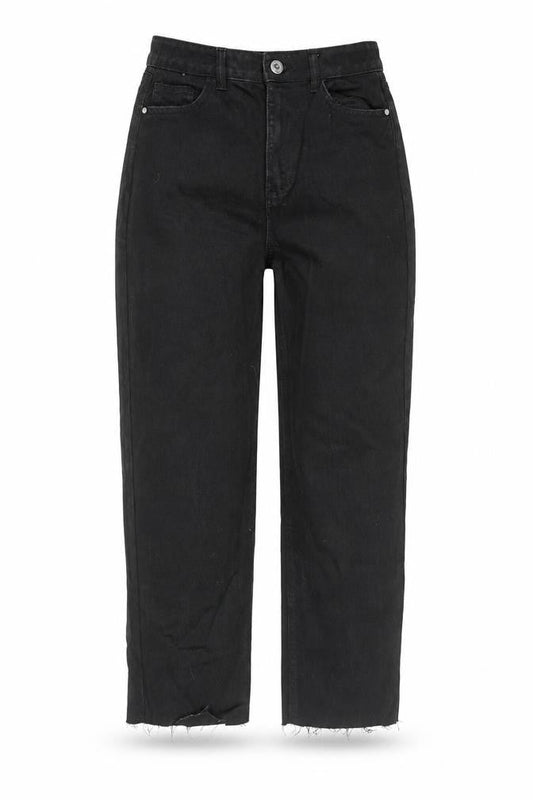 Womens UK Size 10 Boohoo Regular Fit Straight Black Jeans