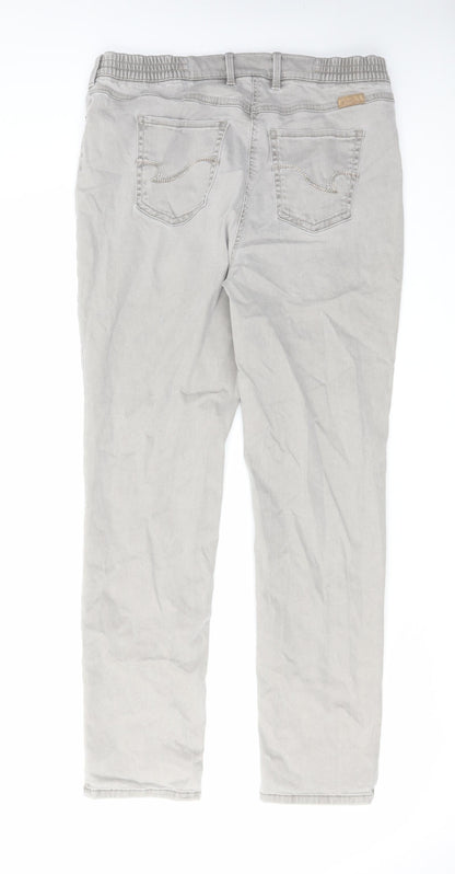 Toni Womens Grey Cotton Skinny Jeans Size 18 L29 in Regular Zip