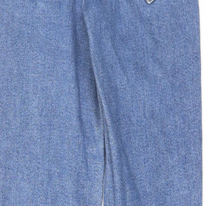 Topshop Womens Blue Cotton Tapered Jeans Size 25 in L32 in Regular Zip