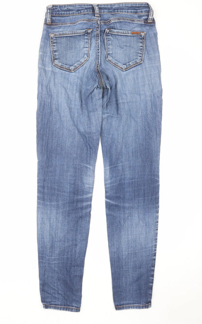 See Thru Soul Womens Blue Cotton Skinny Jeans Size 26 in L29 in Regular Zip