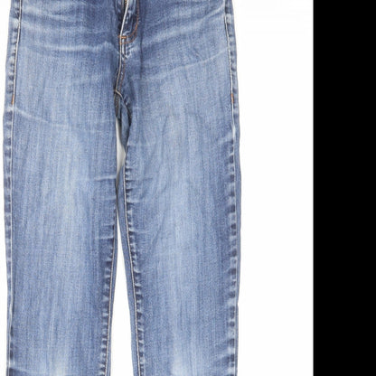 See Thru Soul Womens Blue Cotton Skinny Jeans Size 26 in L29 in Regular Zip