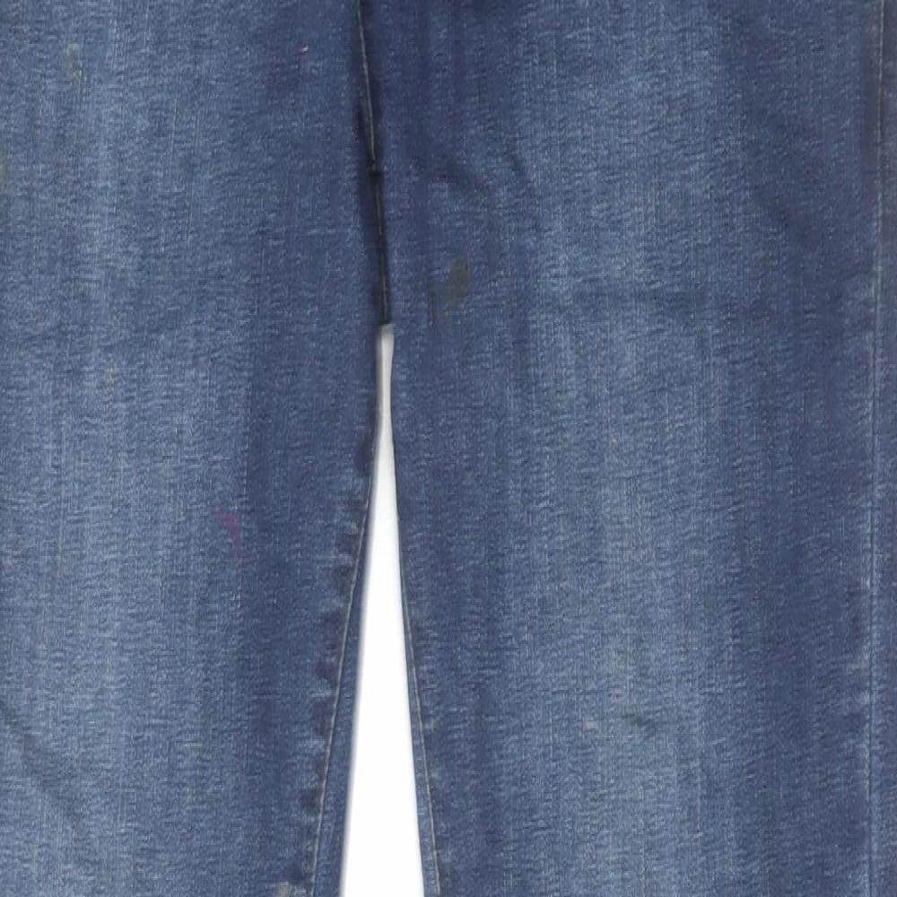 Mens UK Size 32 in Seven Series Regular Fit Straight Blue Jeans