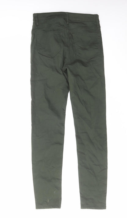 Womens UK Size 10 H&M Regular Fit Skinny Green Jeans