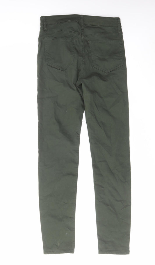 Womens UK Size 10 H&M Regular Fit Skinny Green Jeans