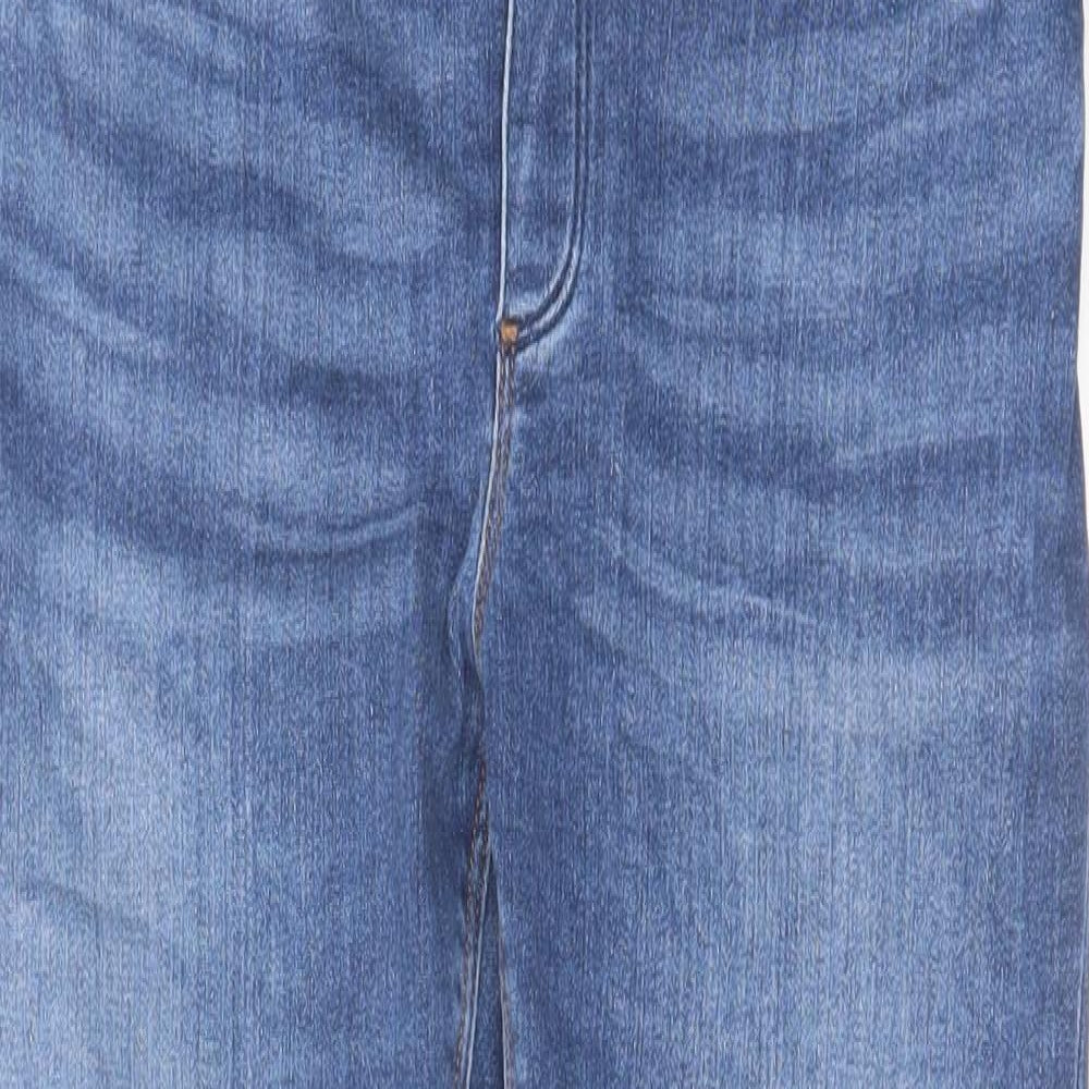 ASOS Womens Blue Cotton Skinny Jeans Size 8 L28 in Regular Button