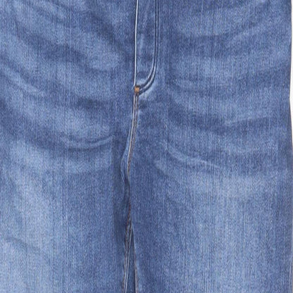 ASOS Womens Blue Cotton Skinny Jeans Size 8 L28 in Regular Button