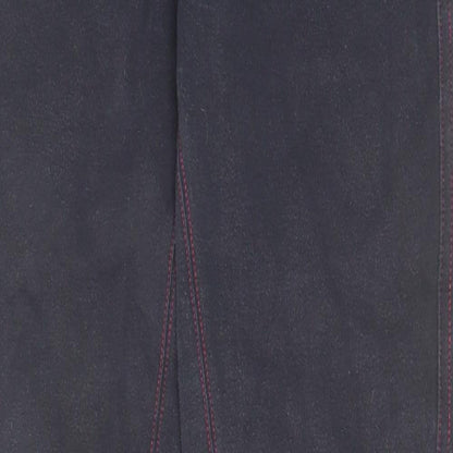 Equestrian Womens Blue Cotton Trousers Size 30 in L29 in Regular Hook & Eye - Equestrian