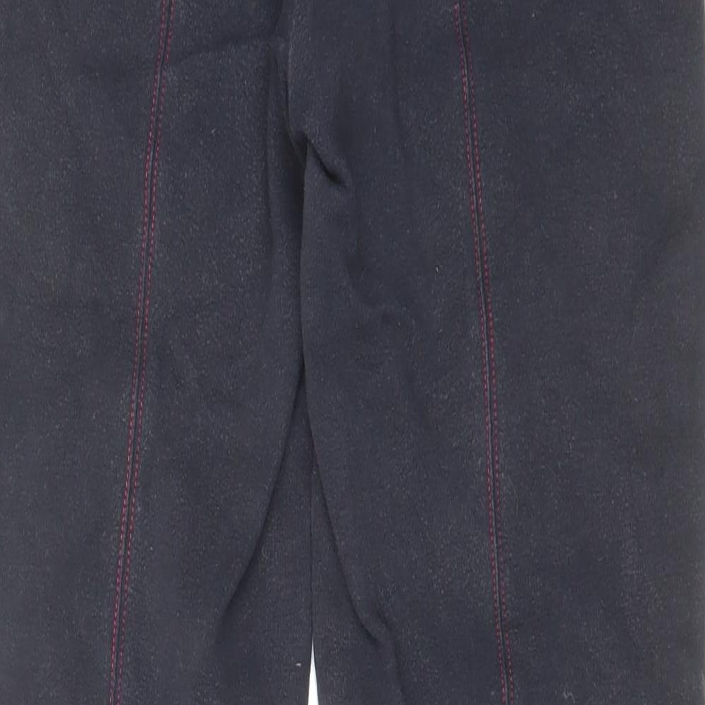 Equestrian Womens Blue Cotton Trousers Size 30 in L29 in Regular Hook & Eye - Equestrian