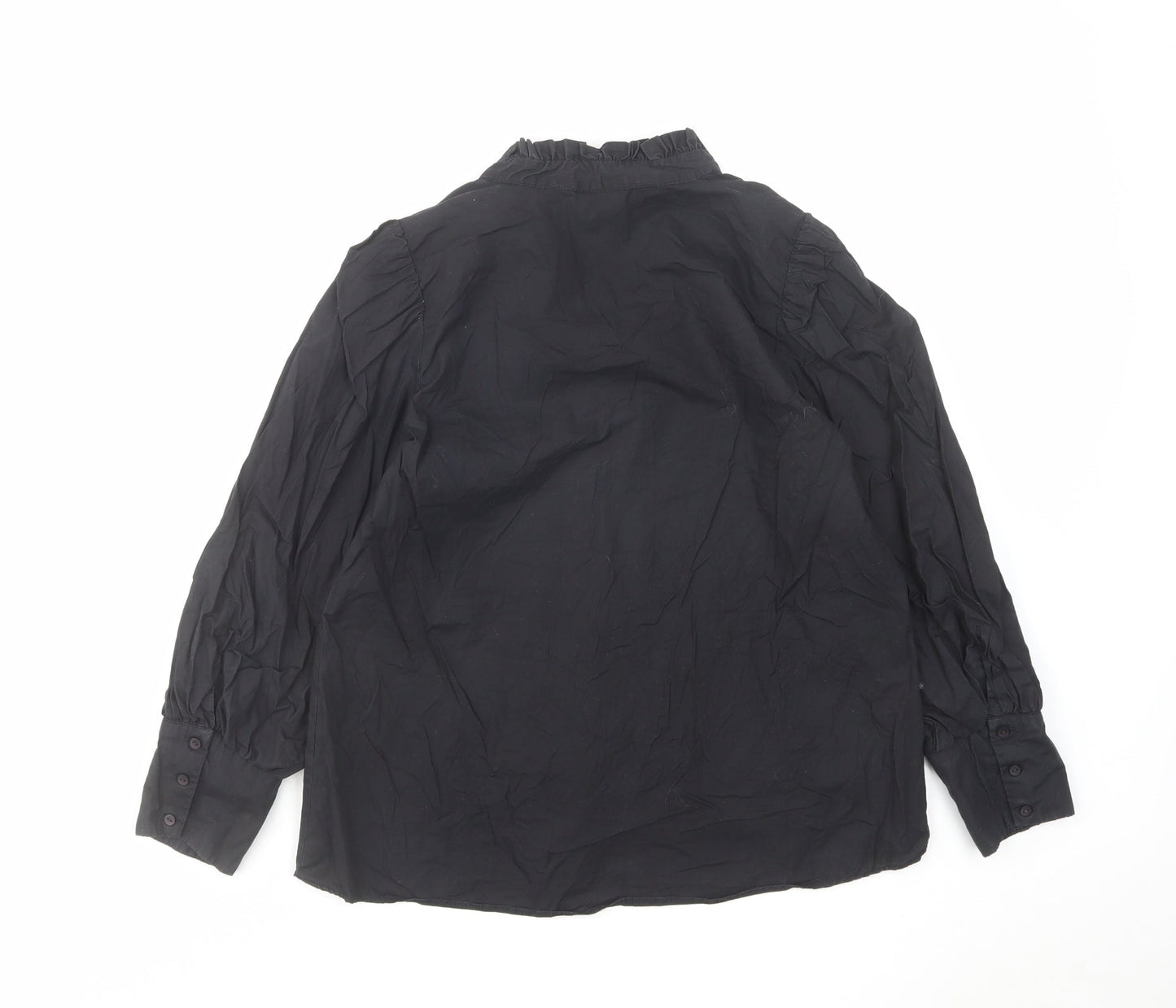 Womens UK Size XS Zara Black Basic Blouse