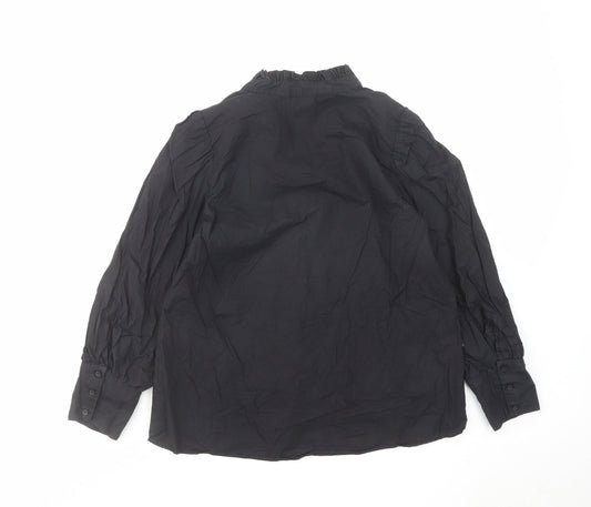 Womens UK Size XS Zara Black Basic Blouse