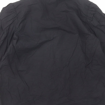 Womens UK Size XS Zara Black Basic Blouse