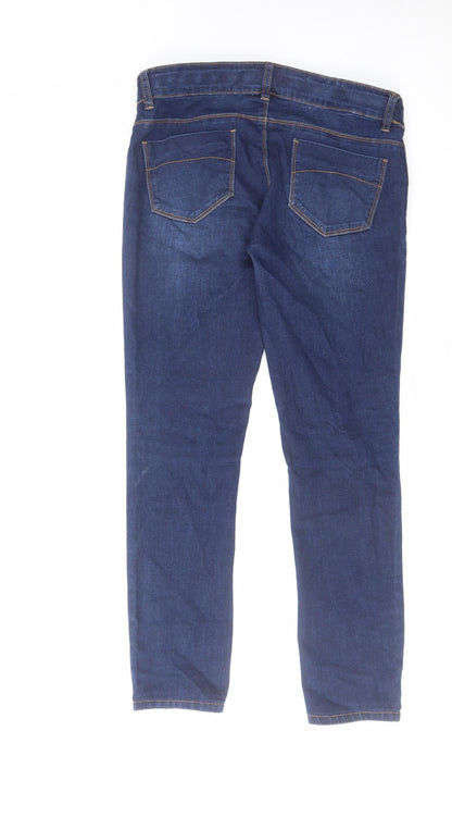 Mama-licious Womens Blue Cotton Jegging Jeans Size 28 in L32 in Regular