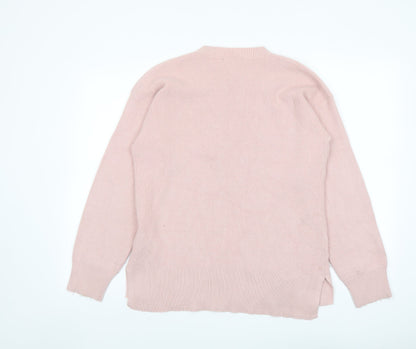Womens UK Size M Marks and Spencer Pink Pullover Jumper