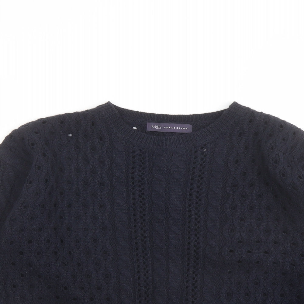 Womens UK Size 12 Marks and Spencer Blue Cardigan Jumper