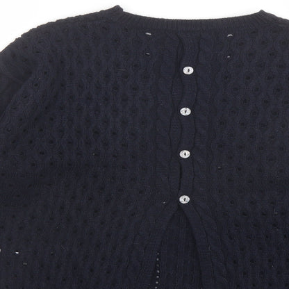 Womens UK Size 12 Marks and Spencer Blue Cardigan Jumper