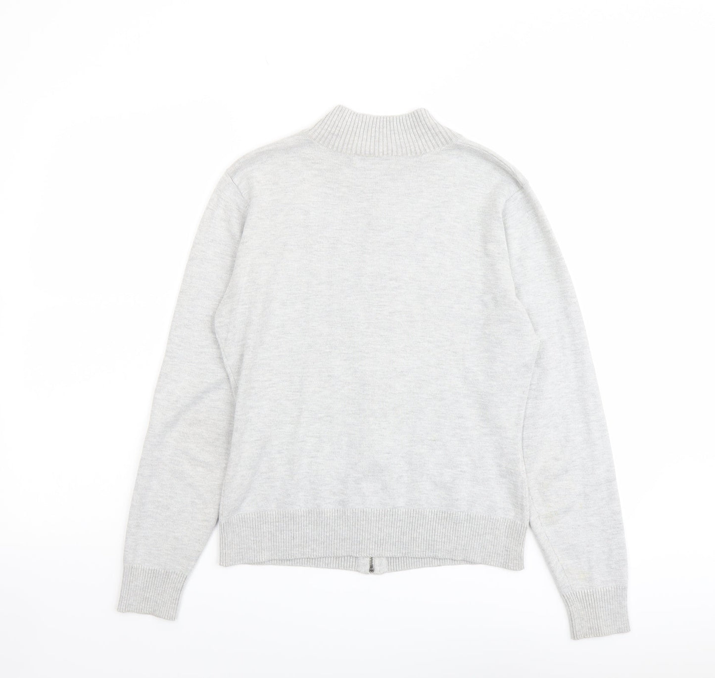 Womens UK Size 12 Marks and Spencer Grey Full Zip Jumper