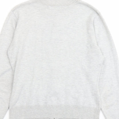 Womens UK Size 12 Marks and Spencer Grey Full Zip Jumper