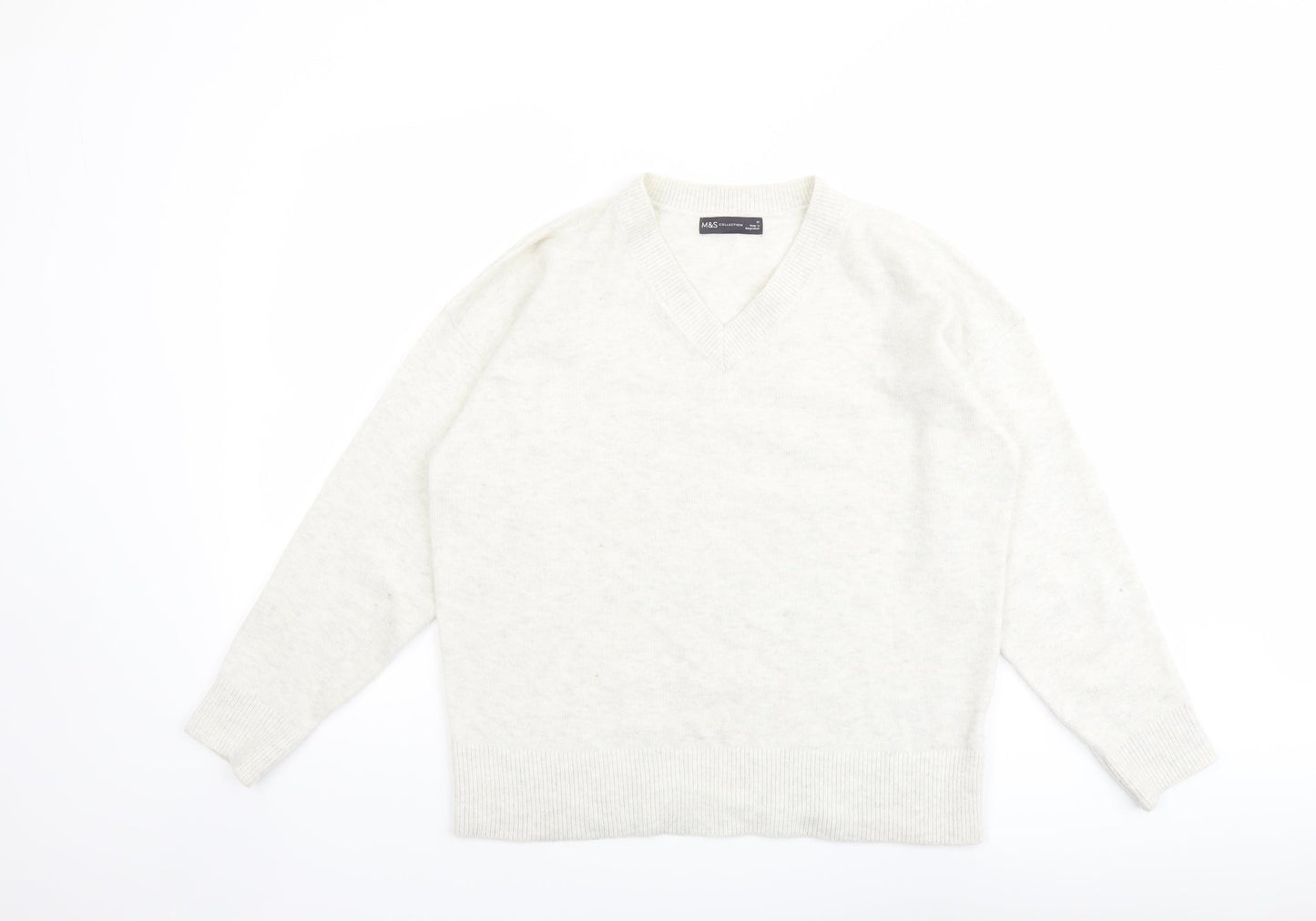 Womens UK Size M Marks and Spencer Grey Pullover Jumper