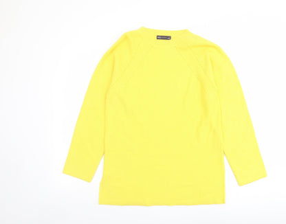 Womens UK Size M Marks and Spencer Yellow Pullover Jumper