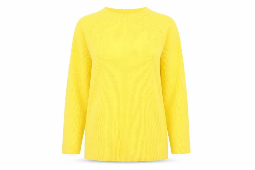 Womens UK Size M Marks and Spencer Yellow Pullover Jumper