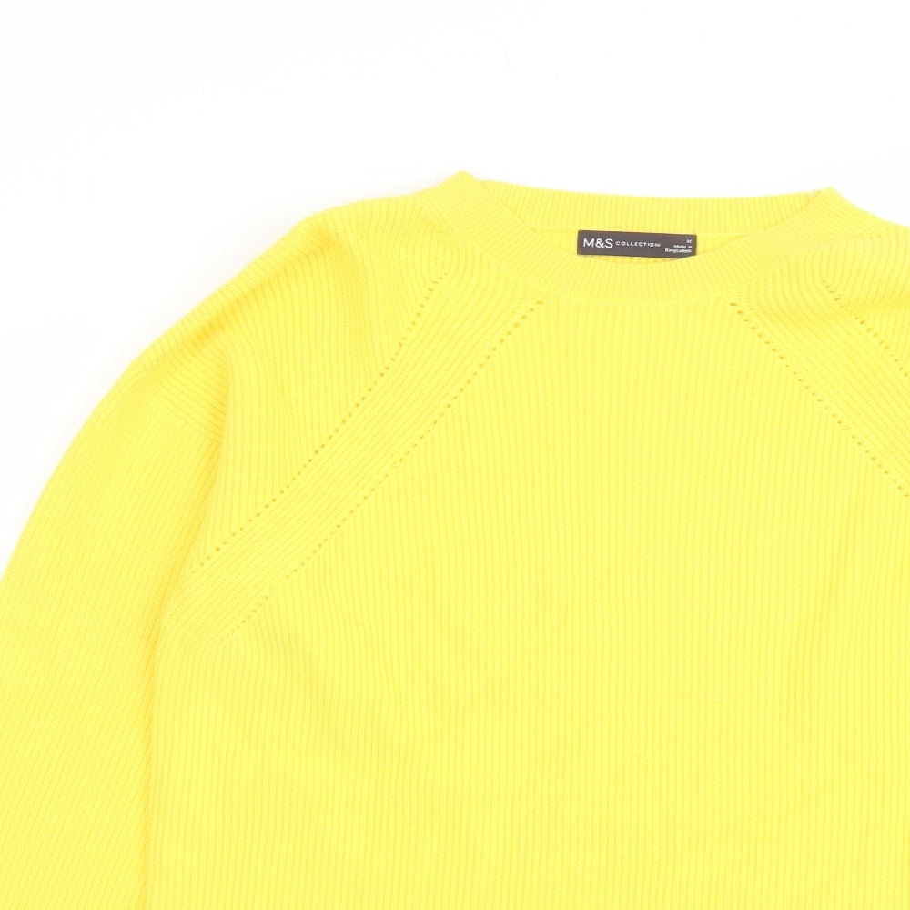 Womens UK Size M Marks and Spencer Yellow Pullover Jumper